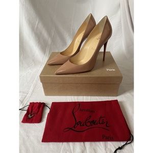 NEW IN BOX Christian Loubutin Kate 100 patent nude Size EU 39 / US 9 Retail $795